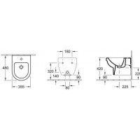 Биде подвесное 355*480мм С+ VILLEROY&BOCH OMNIA ARCHITEKTURA 547600R1