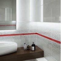 Декор Opoczno Mirror grey inserto lines 25х75
