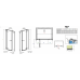 Душевая дверь RADAWAY Arta DWJS 130, 386455-03-01L/R + 386122-03-01L/R