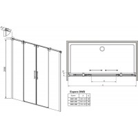 Душевая дверь RADAWAY Espera DWD 140, 380240-01 + 380224-01