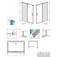 Душевая дверь RADAWAY Espera Mirror DWJ 100, 380495-01 / 380210-71