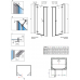 Душевая дверь RADAWAY Essenza Black DWJS 110, 385030-54-01 L/R + 384090-54-01