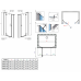 Душевая дверь RADAWAY Essenza New DWJS 110, 385030-01-01 L/R + 384090-01-01