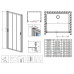 Душевая дверь RADAWAY Evo DW 75, 335075-01-01
