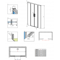 Душевая дверь RADAWAY Idea Black DWD 140, 387124-54-01