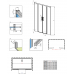 Душевая дверь RADAWAY Idea Black DWD 140, 387124-54-01