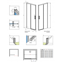 Душевая дверь RADAWAY Idea Black DWJ 100, 387014-54-01 L/R