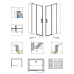 Душевая дверь RADAWAY Idea Black DWJ 100, 387014-54-01 L/R