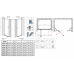 Душевая дверь RADAWAY Torrenta DWJS 140, 320612-01-01L/R + 320343-01-01 + 320343-01-01