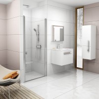 Душевая дверь Ravak CHROME CSD 1 - 80 Transparent, полированный алюминий, безопасное стекло