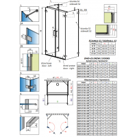 Душевая кабина без поддона RADAWAY Arta DWD+2S (90/70), 386051-03-01 L+R + 386109-03-01 + 386109-03-01