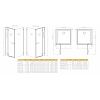 Душевая кабина без поддона RADAWAY Arta KDJ II (80/80), 386420-03-01 L/R + 386040-03-01 L/R + 386020-03-01