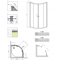 Душевая кабина без поддона RADAWAY Classic A 1700 (80x80), 30011-04-01