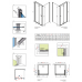 Душевая кабина без поддона RADAWAY Eos KDJ B (80x80), 37413-01-01N L/R