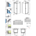Душевая кабина без поддона RADAWAY Essenza New KDJ+S (80/80), 385021-01-01 L/R + 384051-01-01 + 384051-01-01