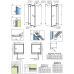 Душевая кабина без поддона RADAWAY Euphoria KDJ+P (80/80), 383512-01 L/R + 383241-01 L/R + 383031-01 + 383038-01