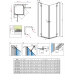 Душевая кабина без поддона RADAWAY Fuenta New KDD (80/80), 384061-01-01 L/R + 384061-01-01 L/R