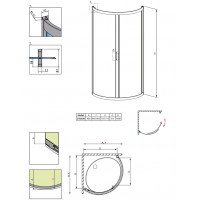 Душевая кабина без поддона RADAWAY Premium Plus B (90x90), 30473-01-01N