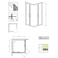 Душевая кабина без поддона RADAWAY Premium Plus C 1700 (80x80), 30461-01-01N