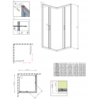 Душевая кабина без поддона RADAWAY Premium Plus C (80x80), 30463-01-01N