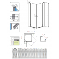Душевая кабина без поддона RADAWAY Torrenta KDD (80x80), 32262-01-01N