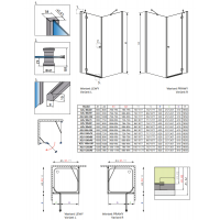 Душевая кабина без поддона RADAWAY Torrenta KDJ (80x80), 32212-01-01N L/R