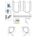 Душевая кабина без поддона RADAWAY Torrenta PDJ (80x80), 31710-01-01N L/R