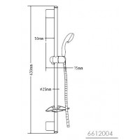 Душевая штанга IMPRESE JIZERA 6612004 L-63 см мыльница ручной душ 5 режимов шланг
