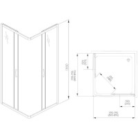Душевая штора  AQUAFORM  Nigra 101-40070