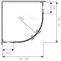 Душевая штора KOLO NEXT 80х80 HKPF80222003