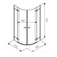 Душевая штора KOLO NEXT 90х90 HKPF90222003
