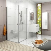 Душевая штора Ravak CHROME CRV 1 - 100 Transparent, полированный алюминий, безопасное стекло