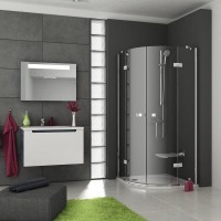 Душевая штора Ravak SMARTLINE SMSKK 4 - 80 Transparent, безопасное стекло, профиль хром