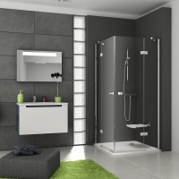 Душевая штора Ravak SMARTLINE SMSRV 4 - 90 Transparent, безопасное стекло, профиль хром