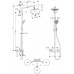 Душевая система Hansgrohe Croma 220 Showerpipe +термостат 27185000