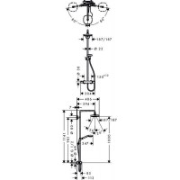 Душевая система Hansgrohe Croma Select E 180 2jet Showerpipe 27256400