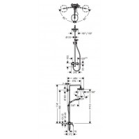 Душевая система Hansgrohe Croma Select E 180 2jet Showerpipe цв белый хром 27258400