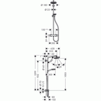 Душевая система Hansgrohe Crometta 160 Showerpipe  1,60м 27266400