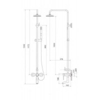 Душевая стойка Welle Kate с лейкой CB23X77D-1KA0418-TH13