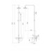 Душевая стойка Welle Kate с лейкой CB23X77D-1KA0418-TH13