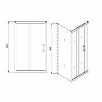 Душевые двери  KOLO GEO 6 100 раздвижные GDRS10222003