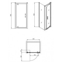 Душевые двери  KOLO GEO 6 80 bifold  GDRB80222003