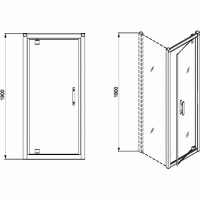 Душевые двери  KOLO GEO 6 80 pivot GDRP80222003