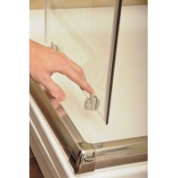 Душевые двери Ravak BLIX BLDP 2 - 120 Transparent, полированный алюминий, безопасное стекло