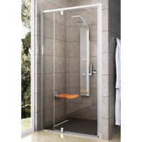 Душевые двери Ravak PIVOT PDOP 2 - 120 Transparent, профиль сатин, безопасное стекло