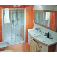 Душевые двери Ravak RAPIER NRDP 2 - 100 L Grape, белый профиль, безопасное стекло