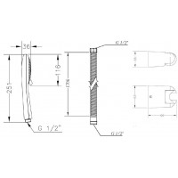Душевой гарнитур без штанги  GENEBRE Kode (KO17OV)