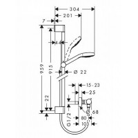 Душевой гарнитур Hansgrohe Croma Select E Vario, 26586400