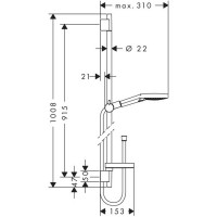 Душевой гарнитур Hansgrohe Raindance Select S 3jet P, 27667000
