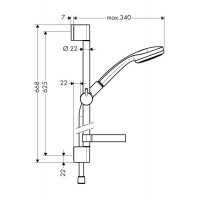 Душевой набор Hansgrohe Croma 100 0,65м 27717000